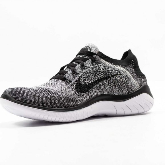 Nike Free RN Flyknit 2018 Men's Running Shoes OREO - Picture 5 of 8